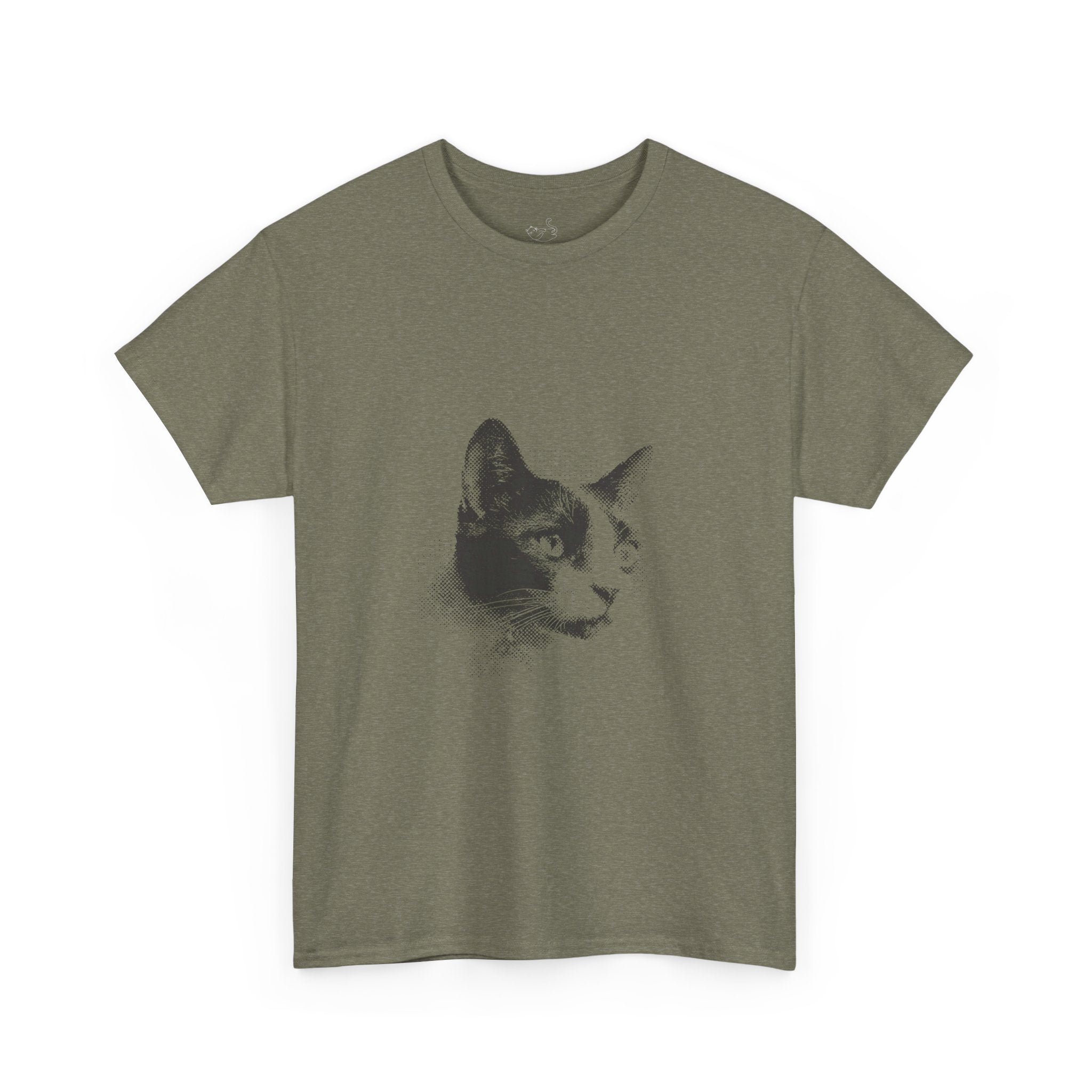 Halftone Pet Cat T-Shirt — Retro Cat Graphic Tee