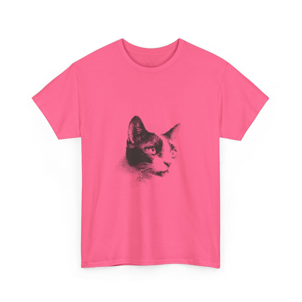 Halftone Pet Cat T-Shirt — Retro Cat Graphic Tee