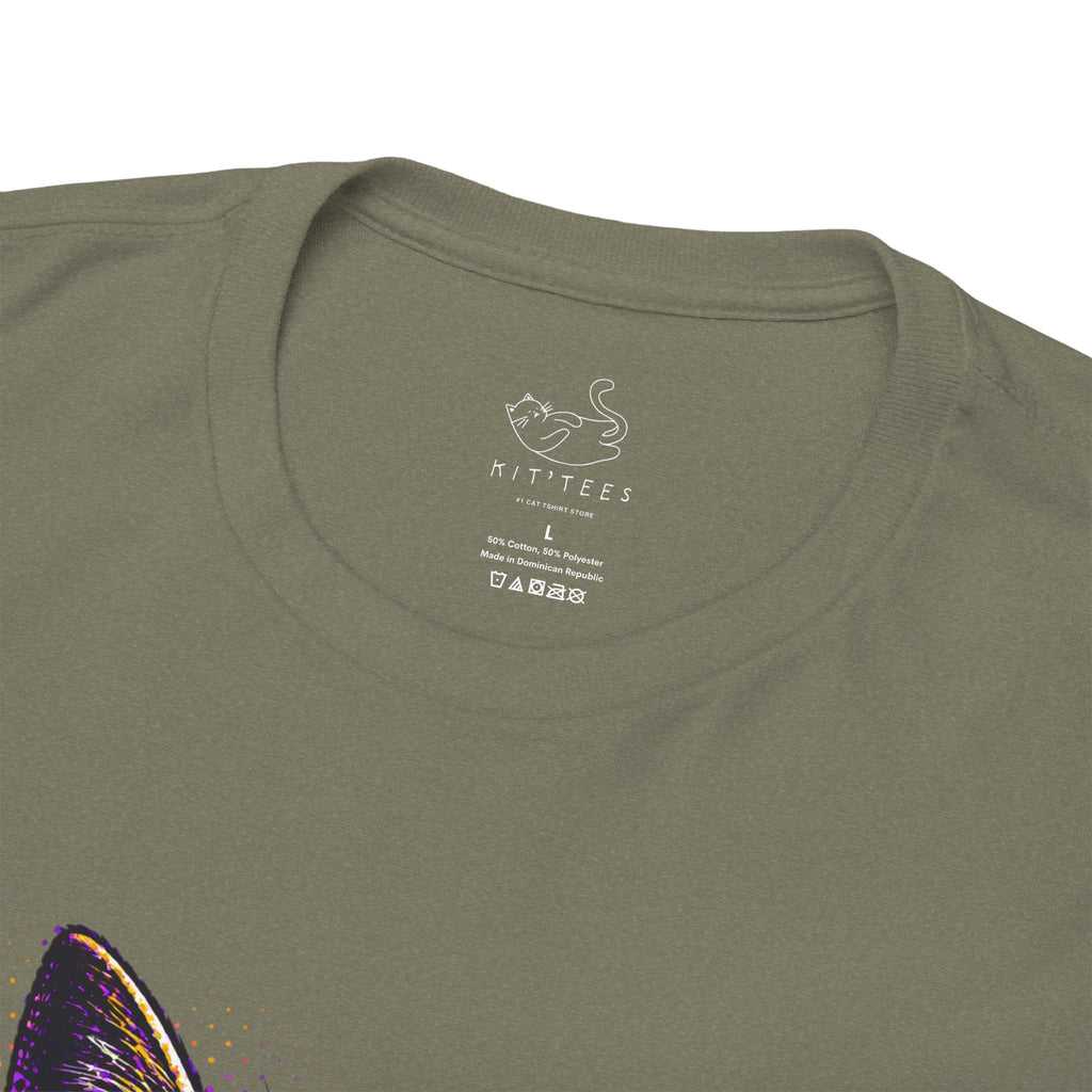Halftone Pet Cat T-Shirt — Retro Cat Graphic Tee