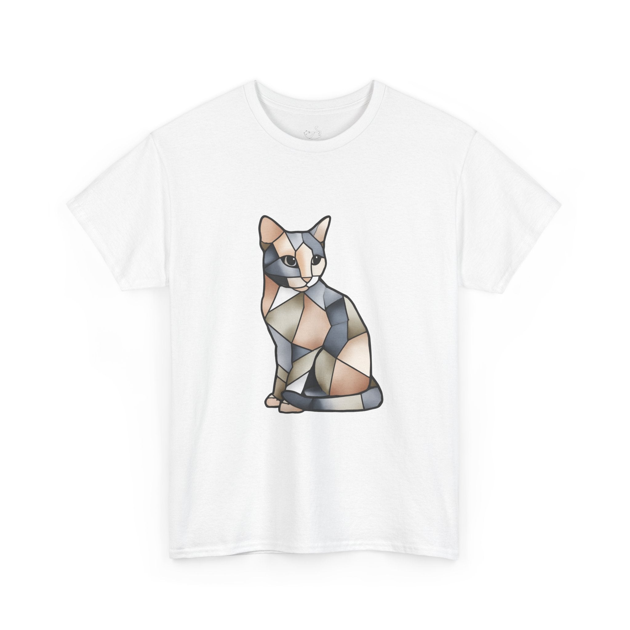 Colored Glass Cat T-Shirt — Artsy Cat Graphic Tee