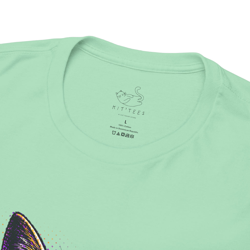 Halftone Pet Cat T-Shirt — Retro Cat Graphic Tee