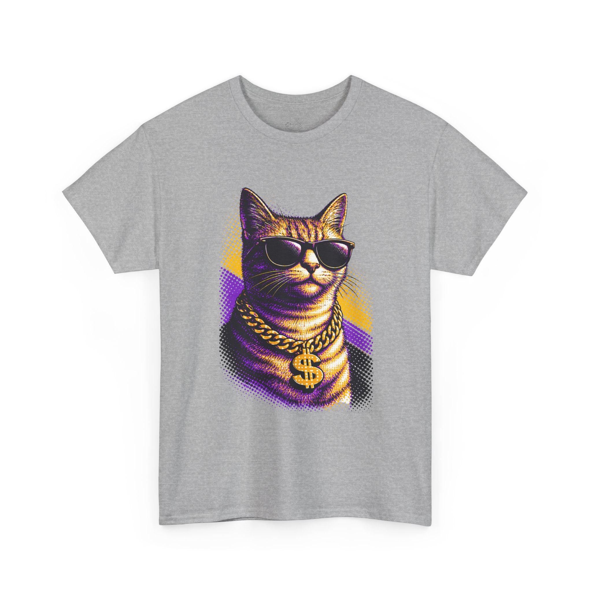 Halftone Pet Cat T-Shirt — Retro Cat Graphic Tee