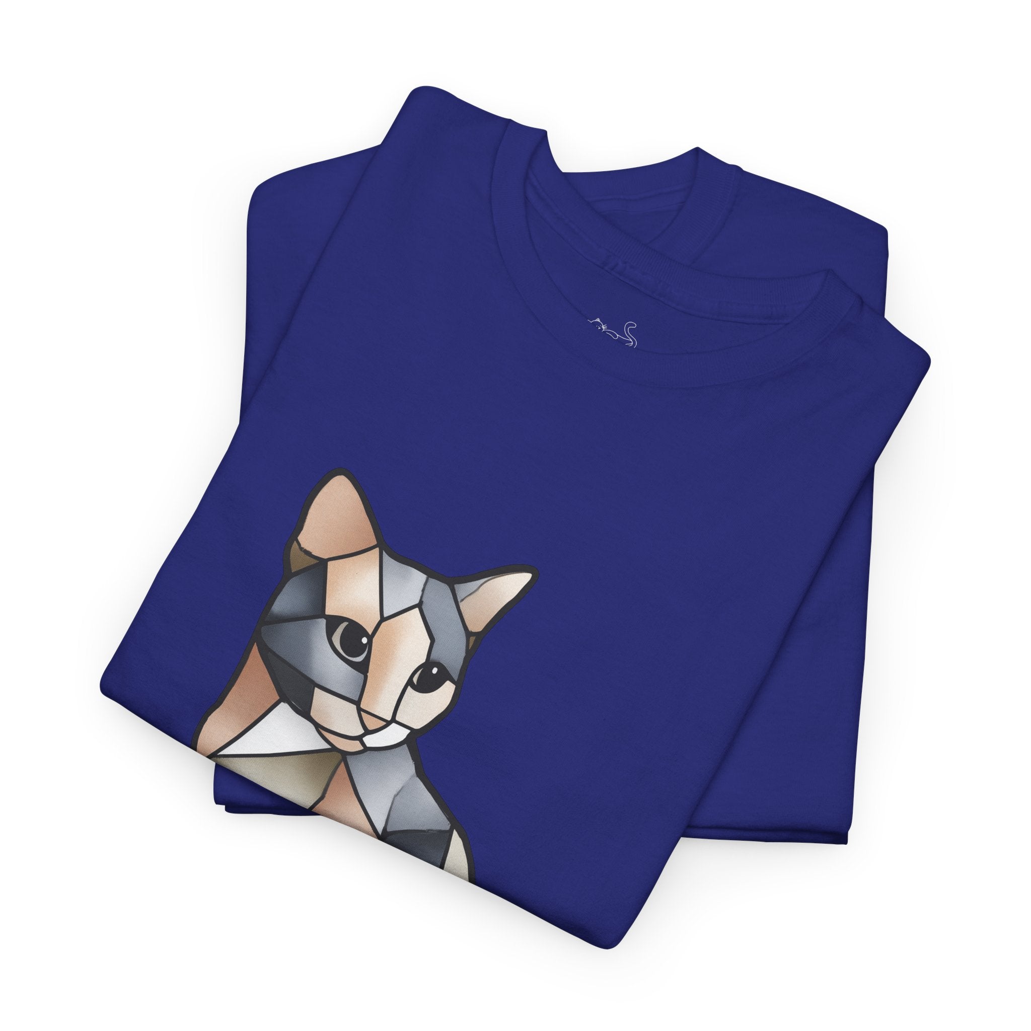 Colored Glass Cat T-Shirt — Artsy Cat Graphic Tee