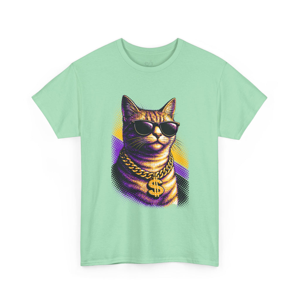 Halftone Pet Cat T-Shirt — Retro Cat Graphic Tee