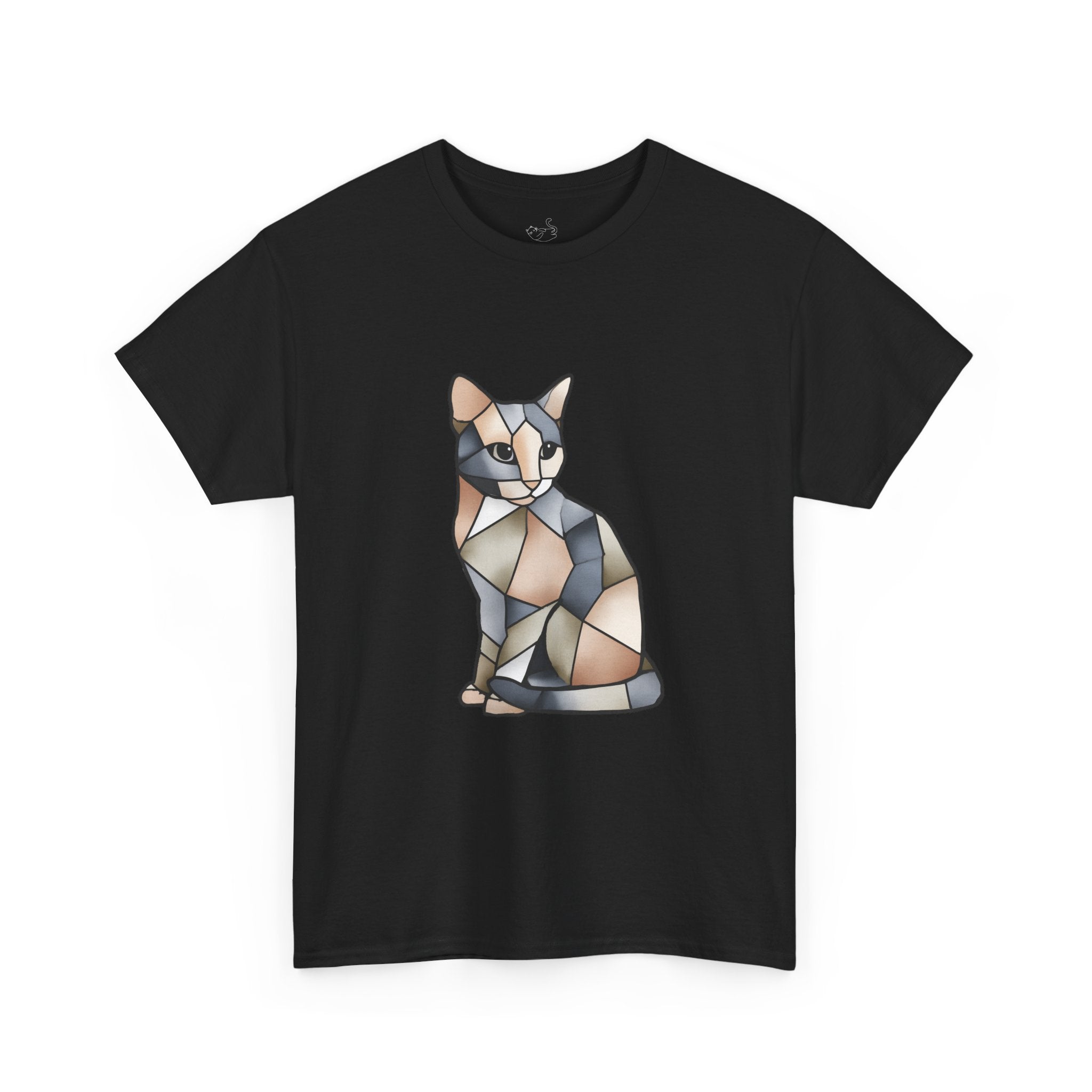 Colored Glass Cat T-Shirt — Artsy Cat Graphic Tee