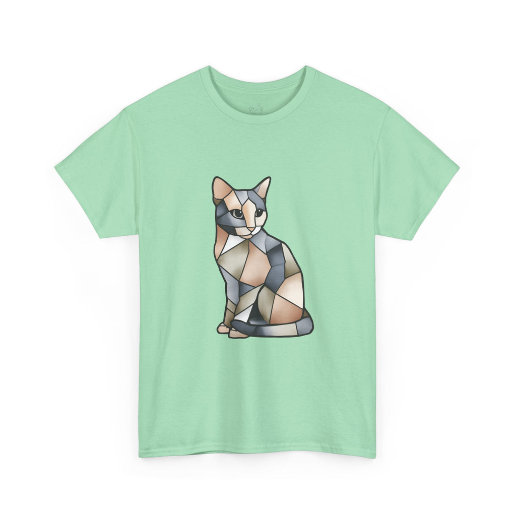 Colored Glass Cat T-Shirt — Artsy Cat Graphic Tee