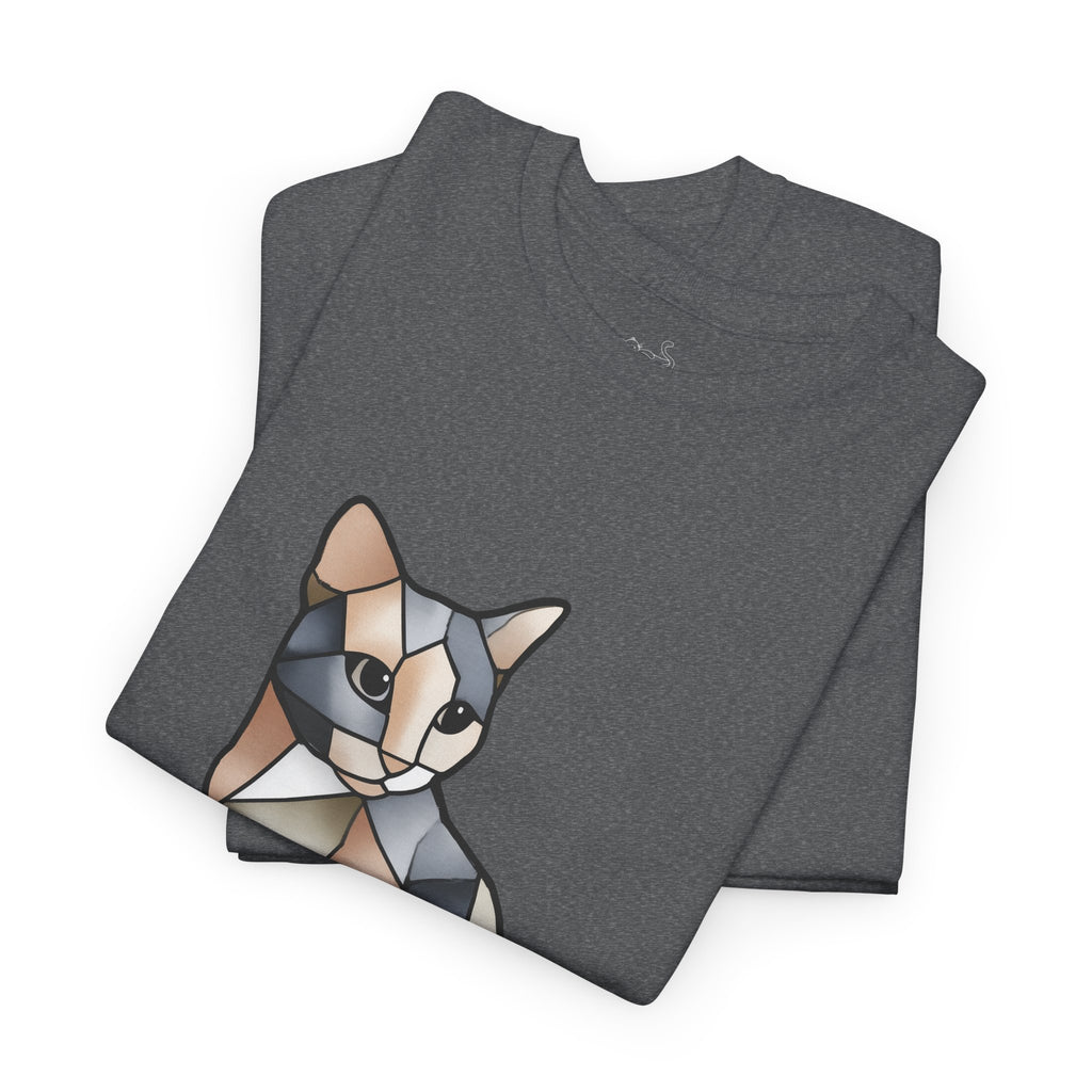 Colored Glass Cat T-Shirt — Artsy Cat Graphic Tee