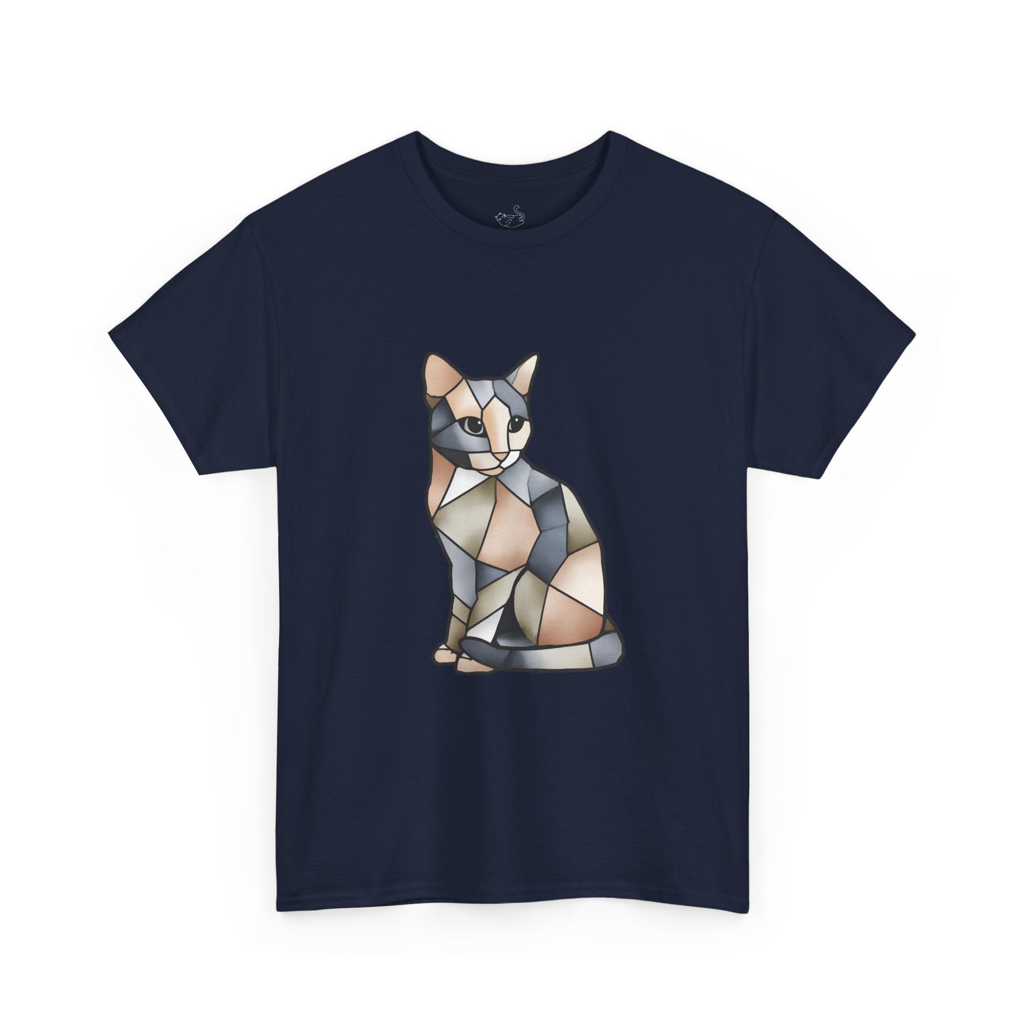 Colored Glass Cat T-Shirt — Artsy Cat Graphic Tee