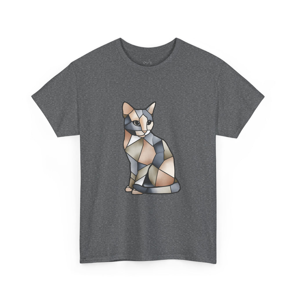 Colored Glass Cat T-Shirt — Artsy Cat Graphic Tee