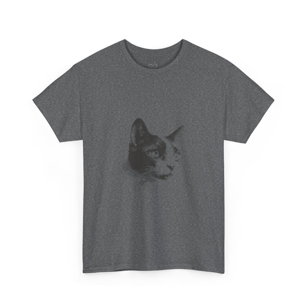 Halftone Pet Cat T-Shirt — Retro Cat Graphic Tee