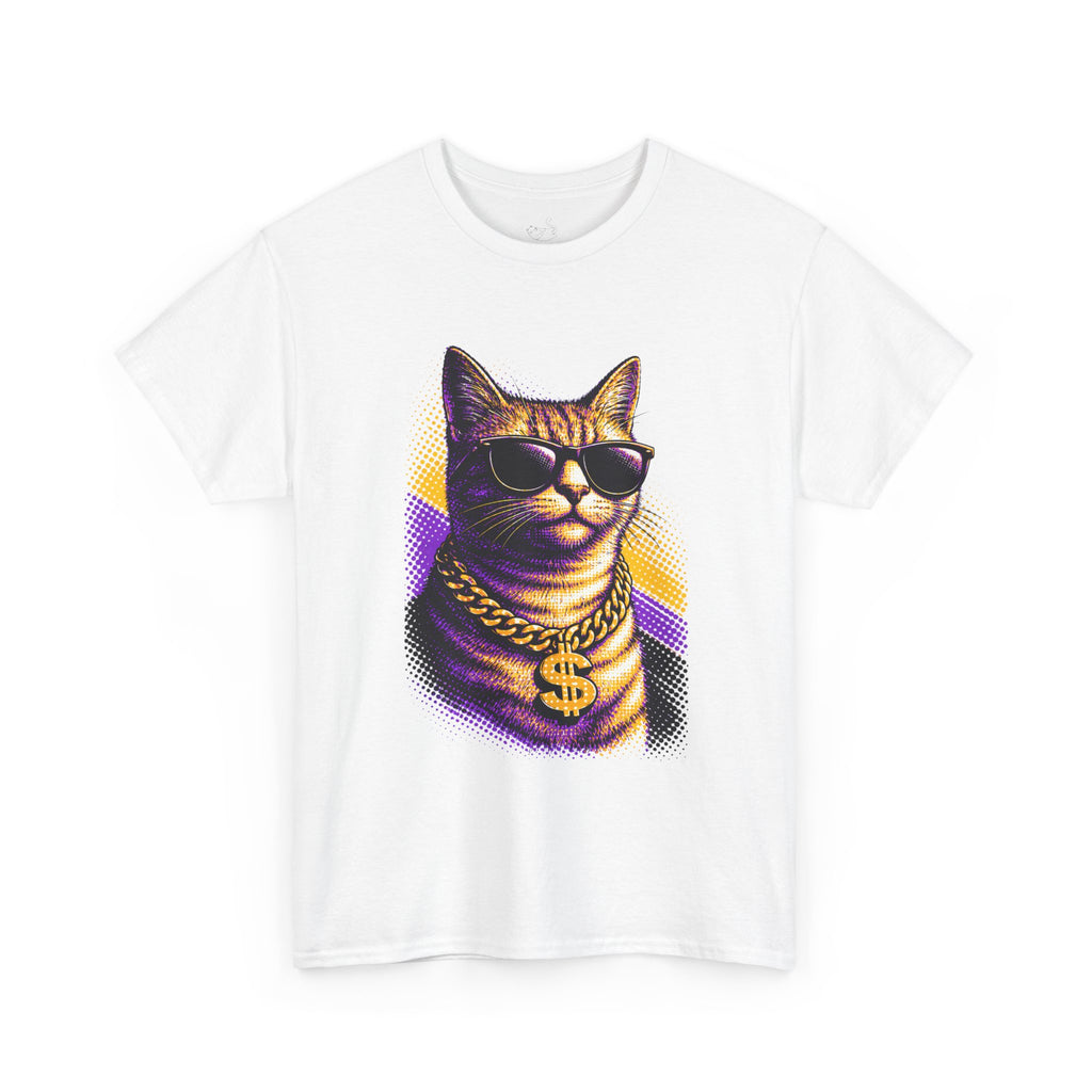 Halftone Pet Cat T-Shirt — Retro Cat Graphic Tee