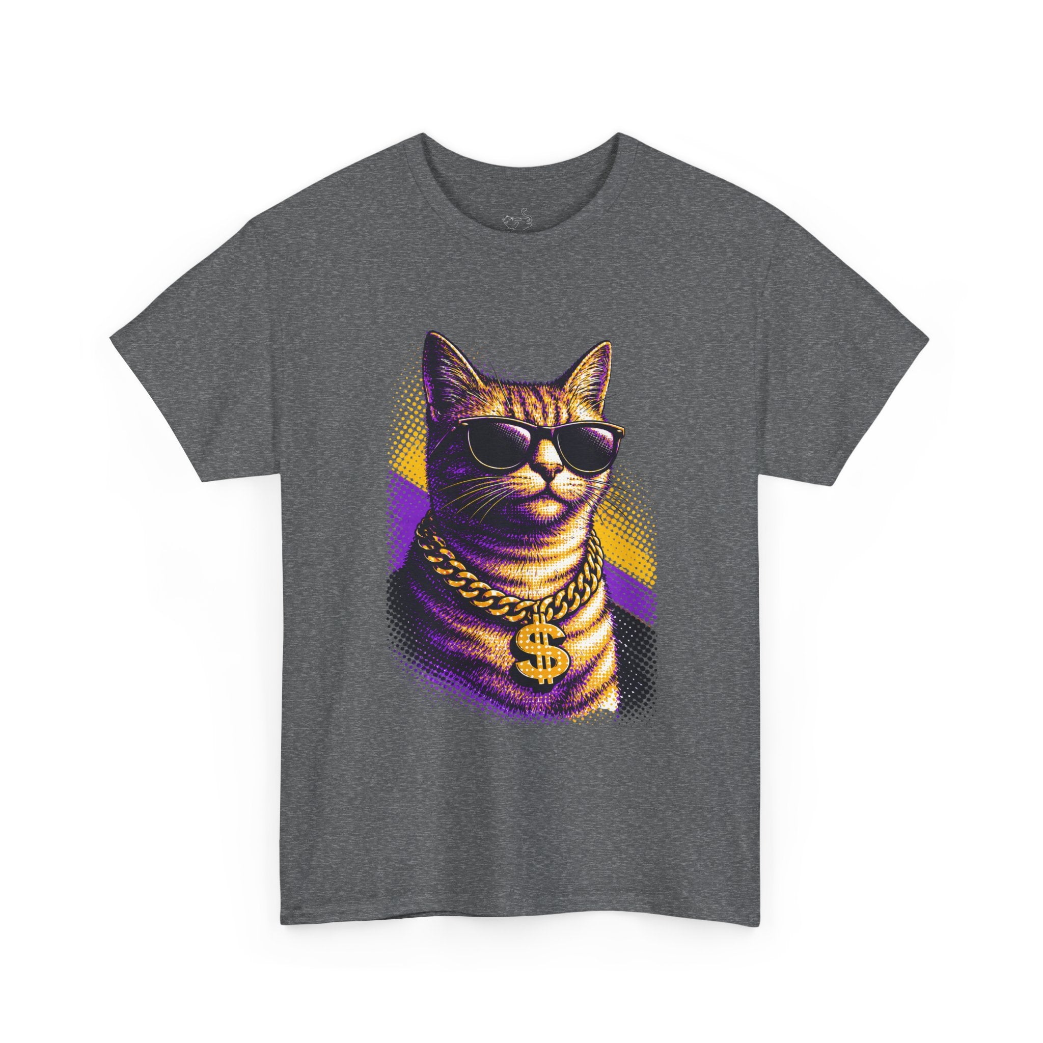 Halftone Pet Cat T-Shirt — Retro Cat Graphic Tee