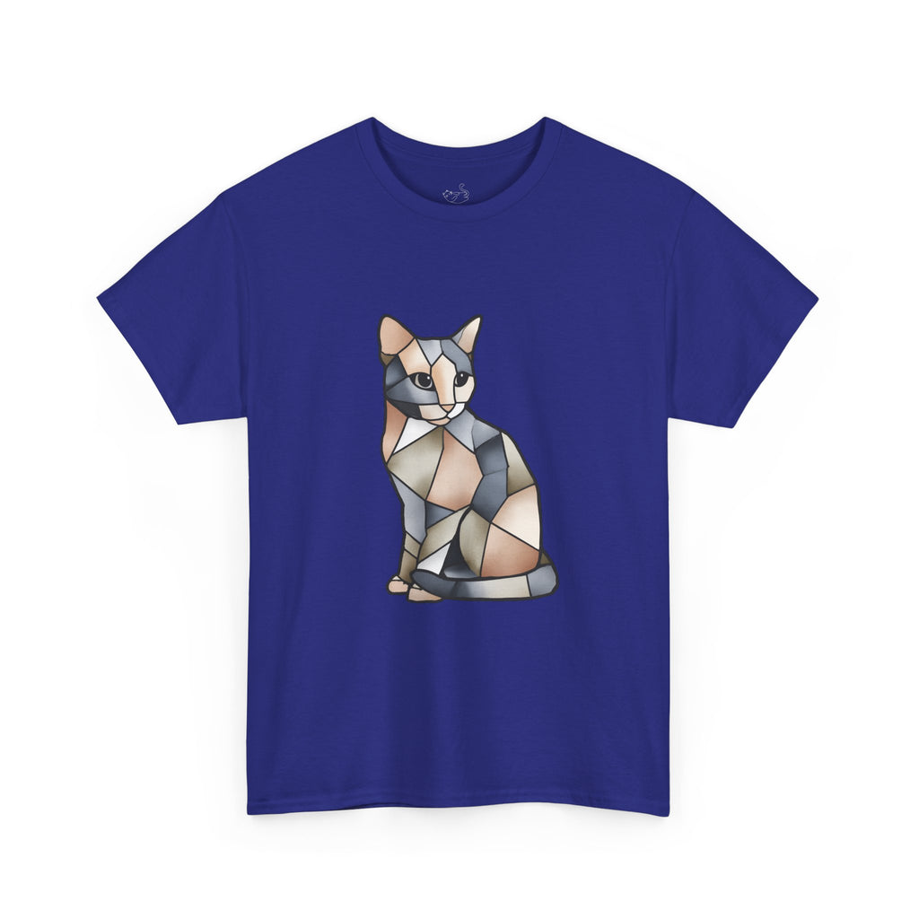 Colored Glass Cat T-Shirt — Artsy Cat Graphic Tee