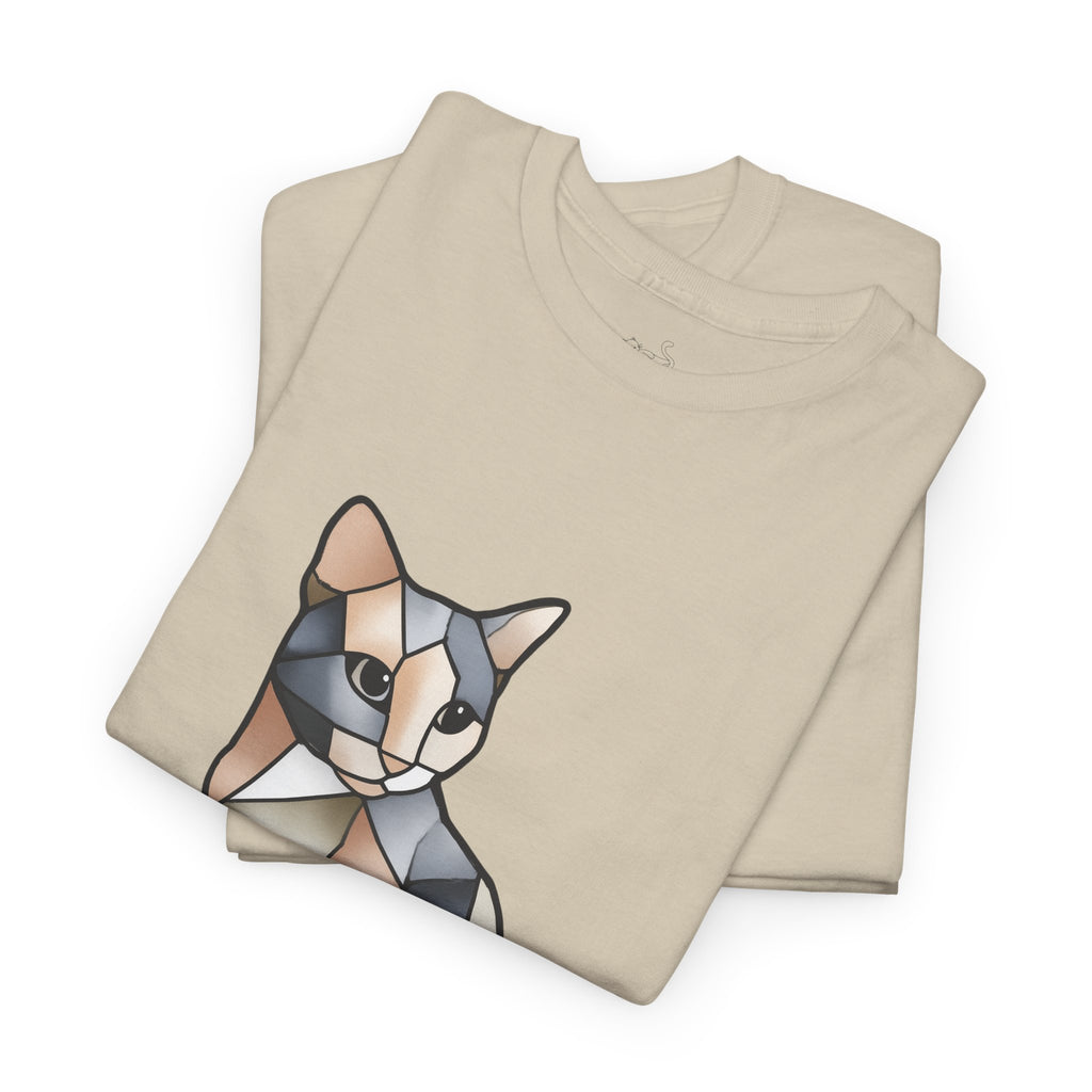 Colored Glass Cat T-Shirt — Artsy Cat Graphic Tee