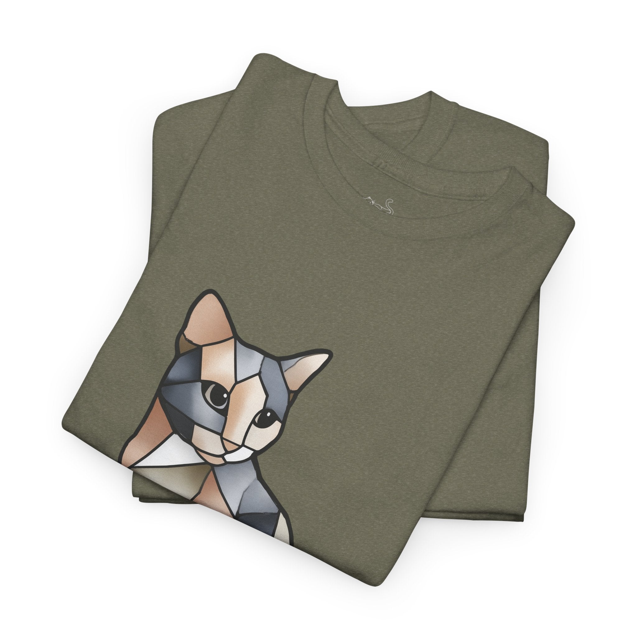 Colored Glass Cat T-Shirt — Artsy Cat Graphic Tee