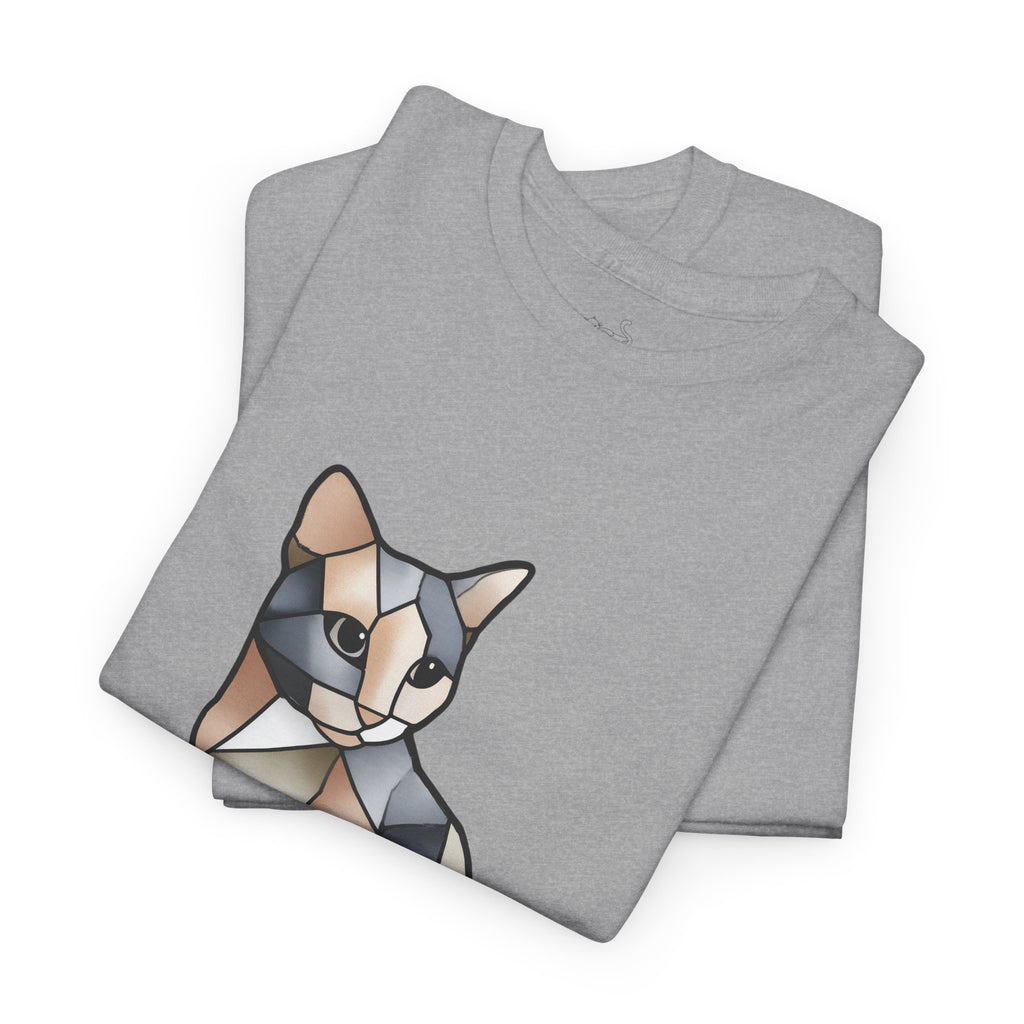 Colored Glass Cat T-Shirt — Artsy Cat Graphic Tee
