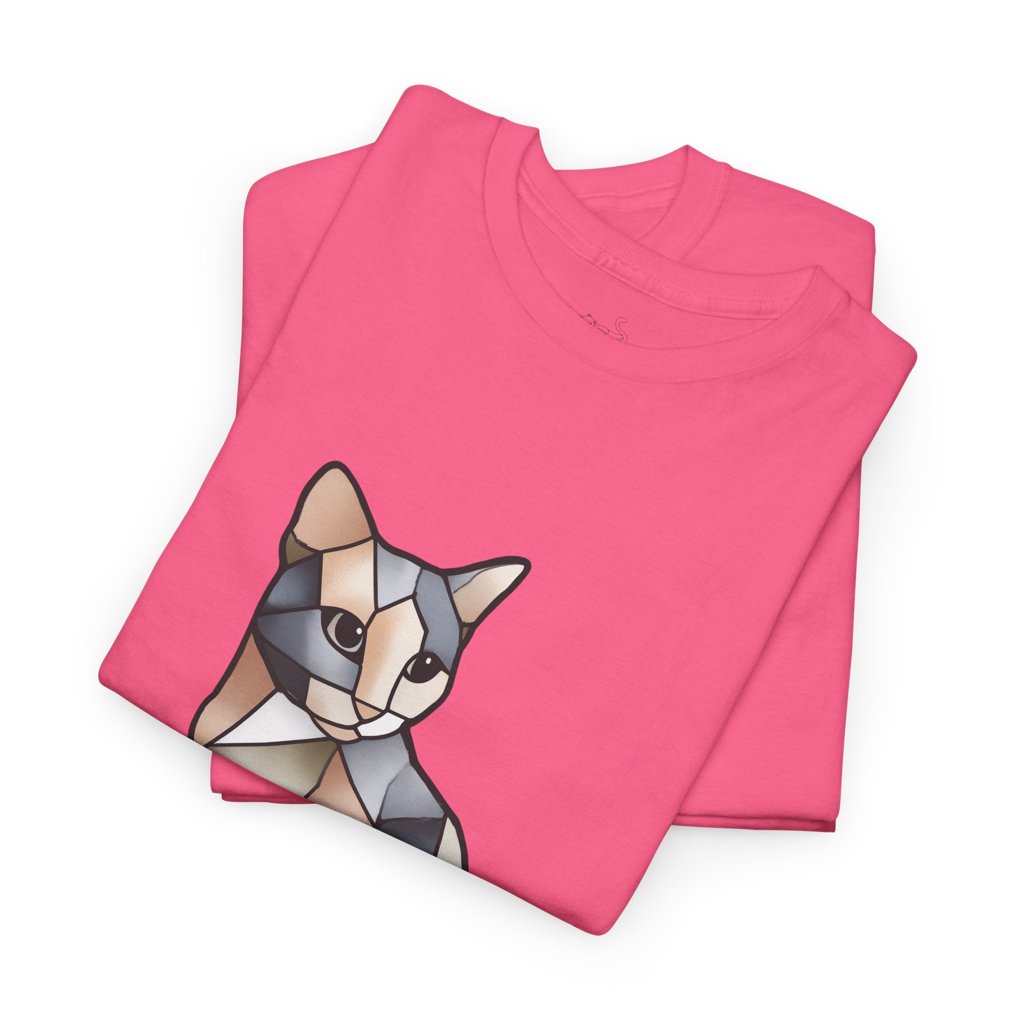 Colored Glass Cat T-Shirt — Artsy Cat Graphic Tee
