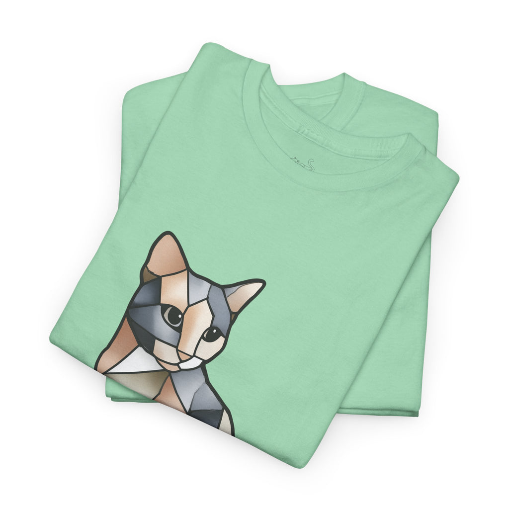 Colored Glass Cat T-Shirt — Artsy Cat Graphic Tee