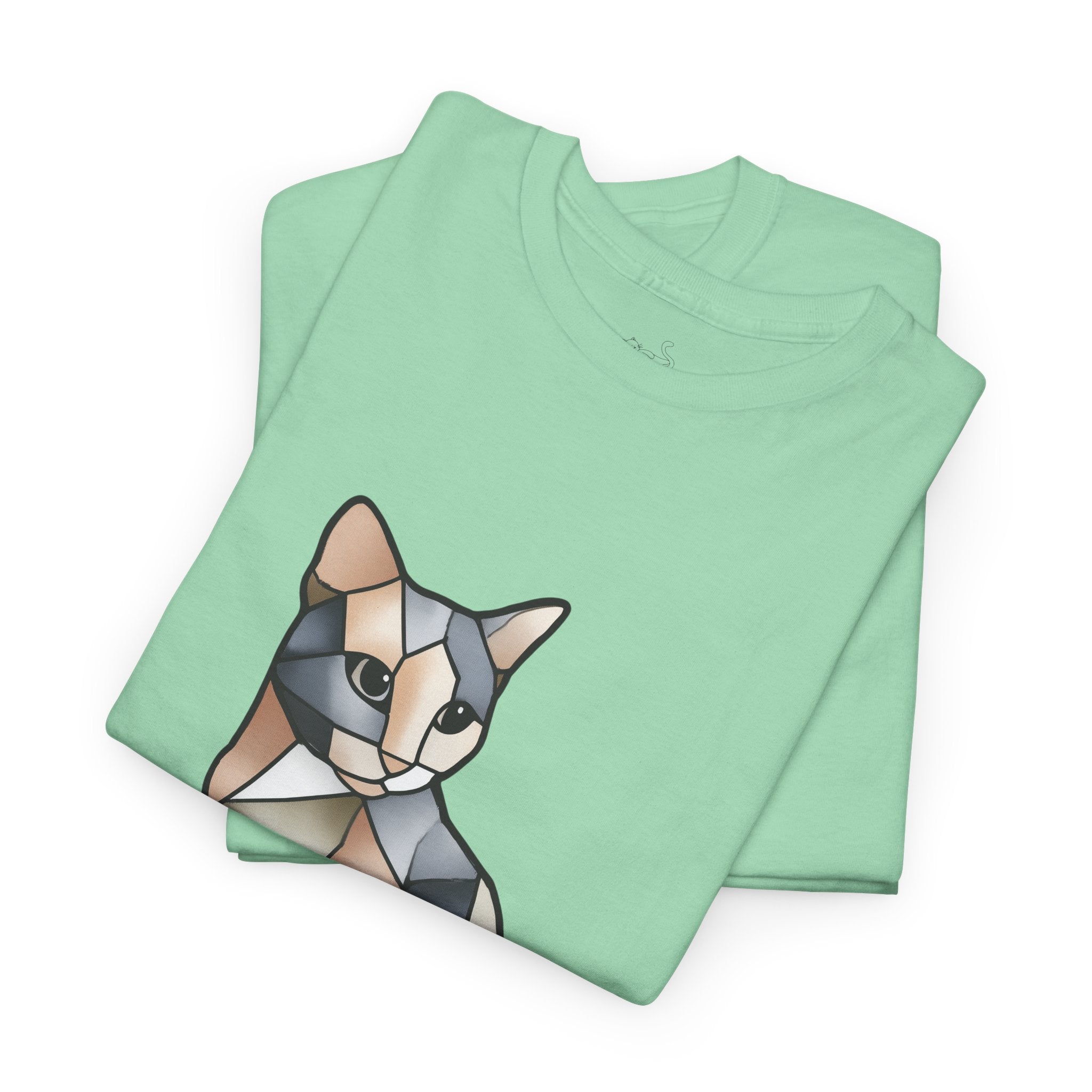 Colored Glass Cat T-Shirt — Artsy Cat Graphic Tee