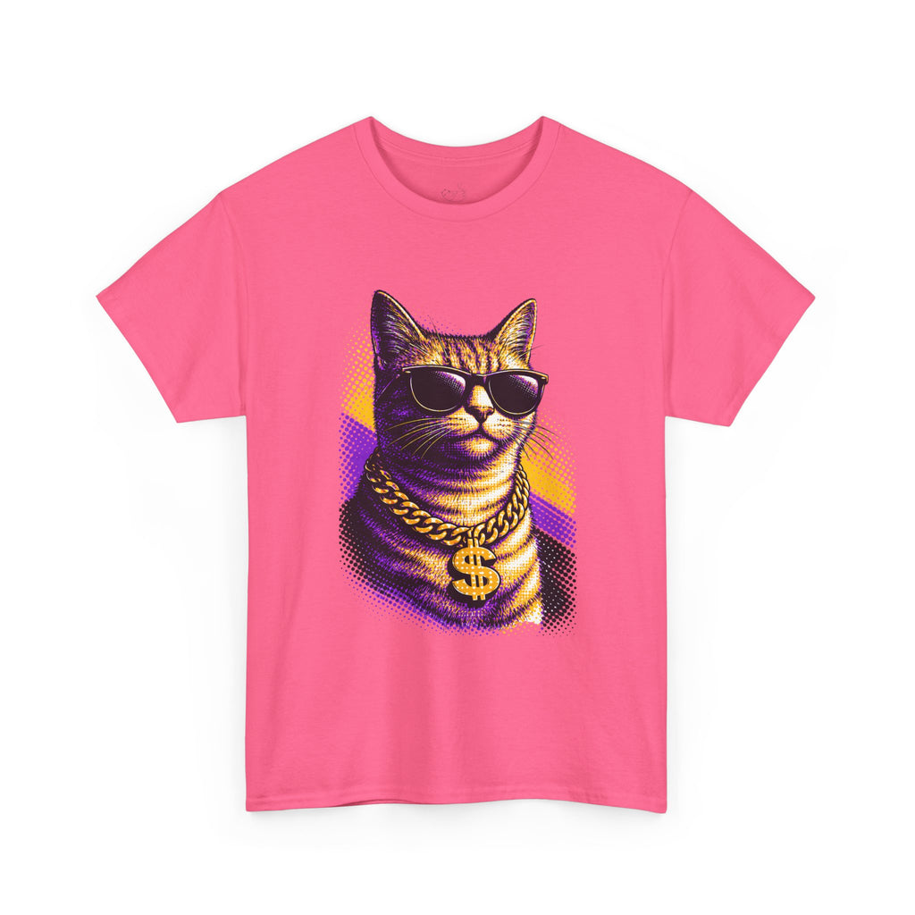Halftone Pet Cat T-Shirt — Retro Cat Graphic Tee