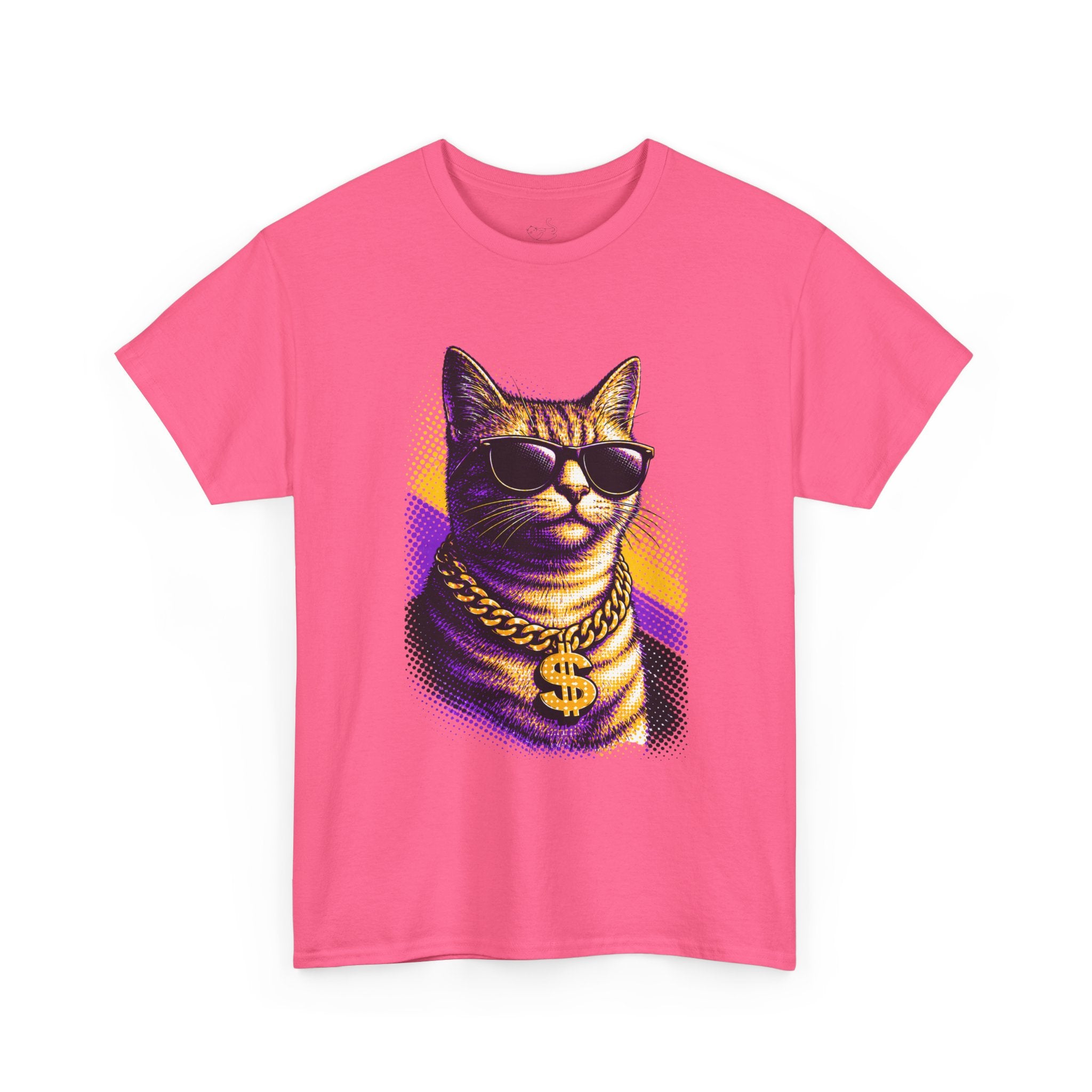 Halftone Pet Cat T-Shirt — Retro Cat Graphic Tee