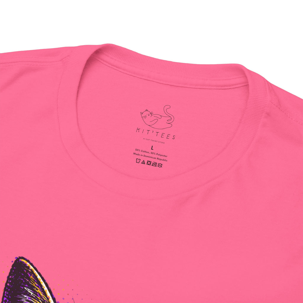 Halftone Pet Cat T-Shirt — Retro Cat Graphic Tee