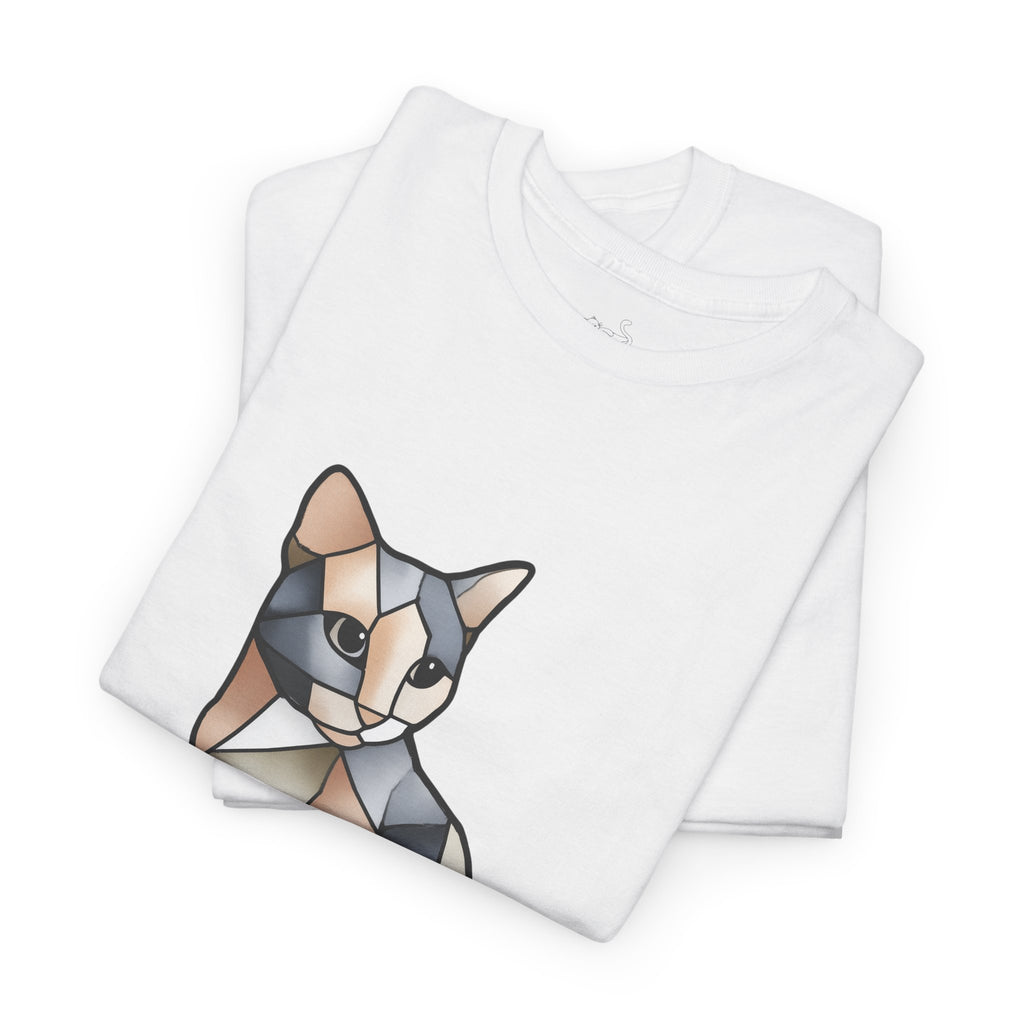 Colored Glass Cat T-Shirt — Artsy Cat Graphic Tee