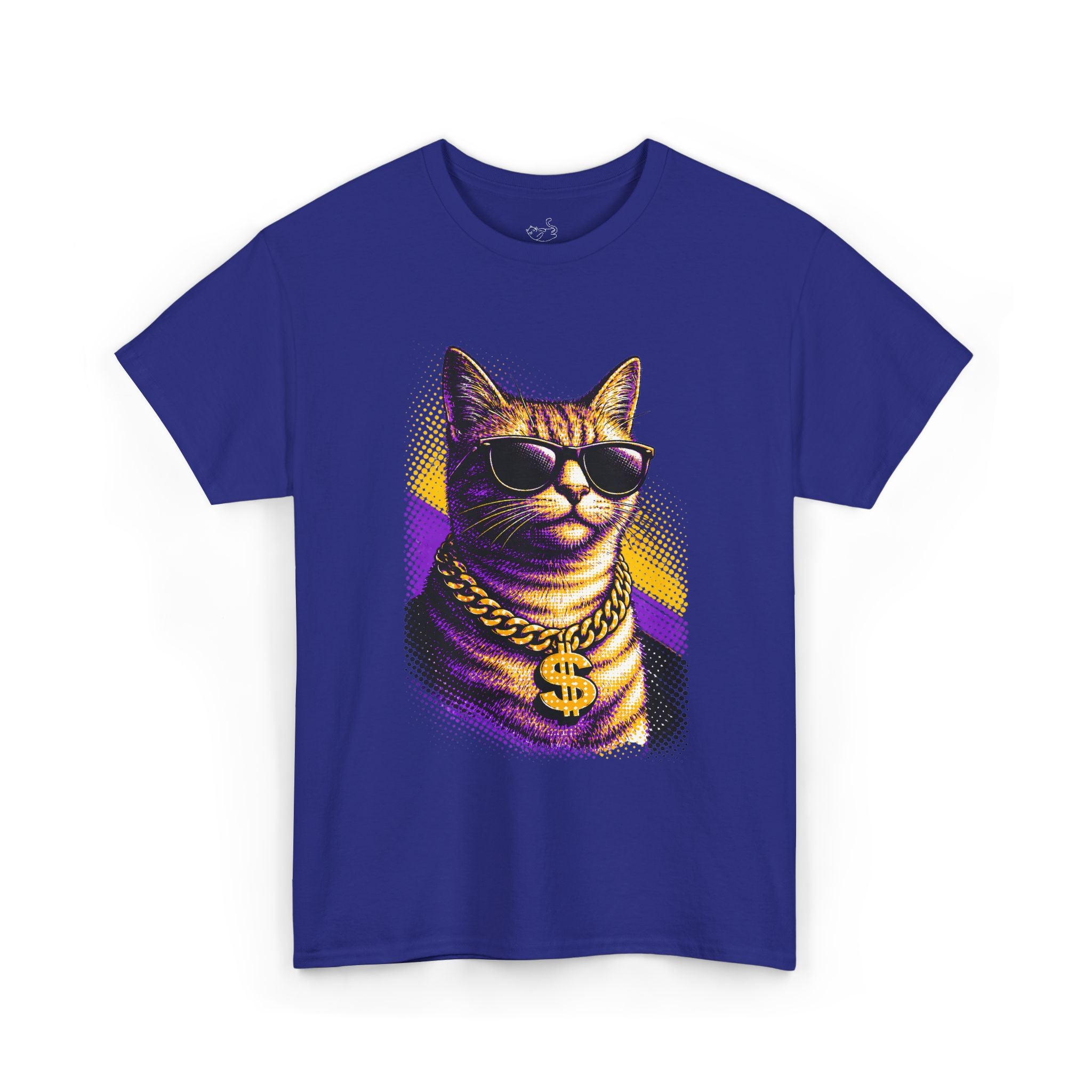 Halftone Pet Cat T-Shirt — Retro Cat Graphic Tee