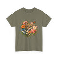 Mini Leopard Floral Cat T-Shirt — Cute Floral Graphic Tee for Cat Lovers