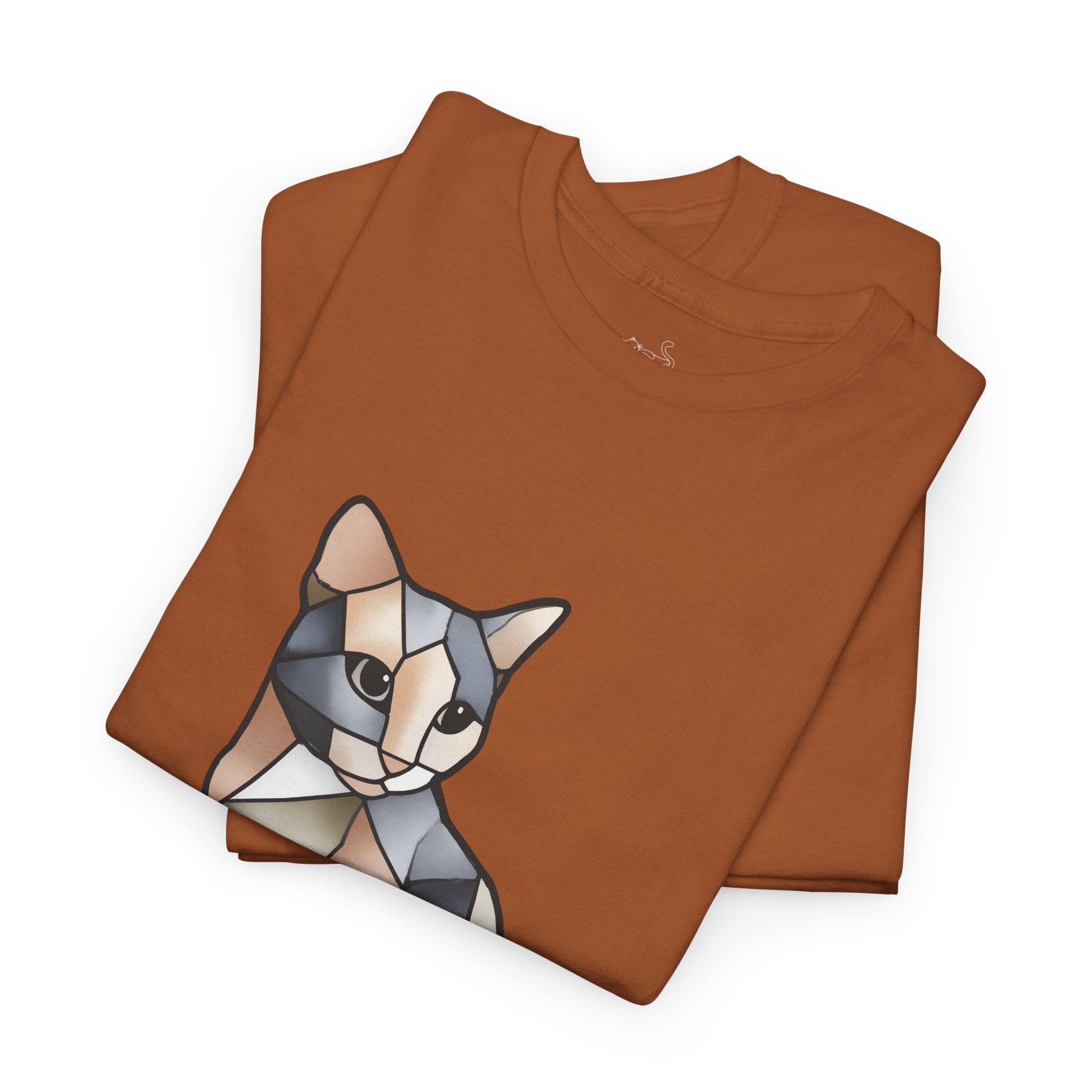 Colored Glass Cat T-Shirt — Artsy Cat Graphic Tee