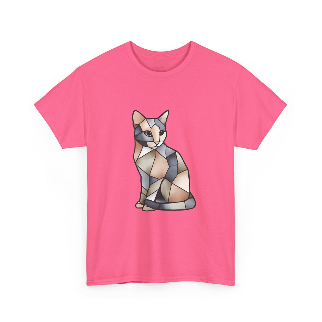 Colored Glass Cat T-Shirt — Artsy Cat Graphic Tee
