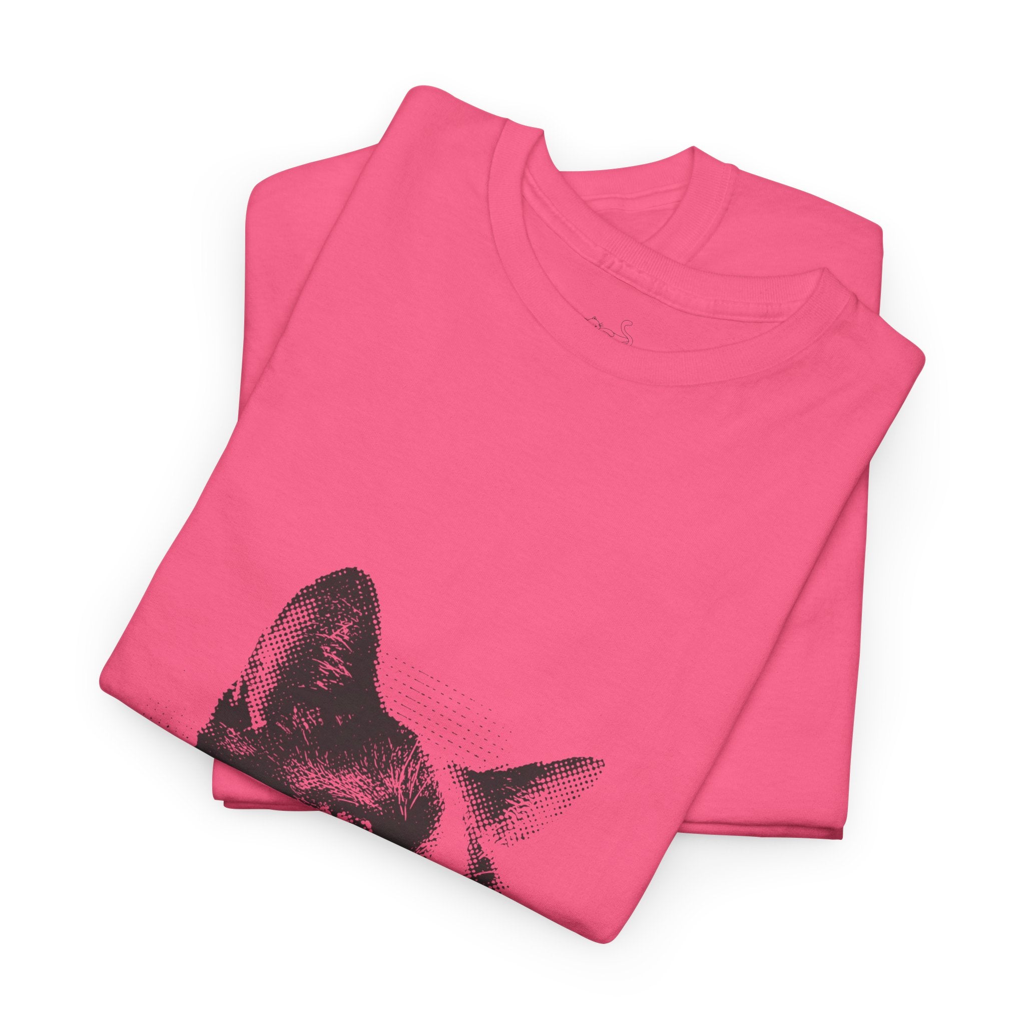 Halftone Pet Cat T-Shirt — Retro Cat Graphic Tee