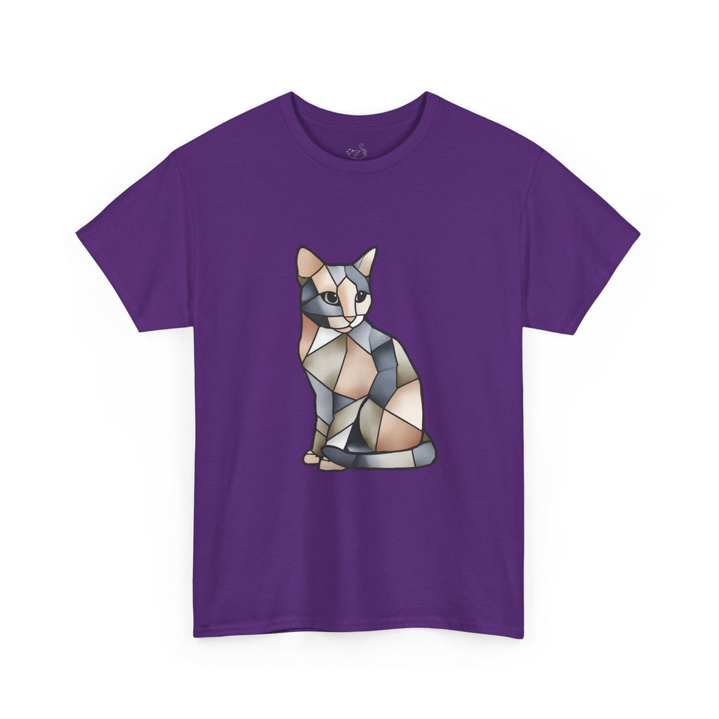 Colored Glass Cat T-Shirt — Artsy Cat Graphic Tee