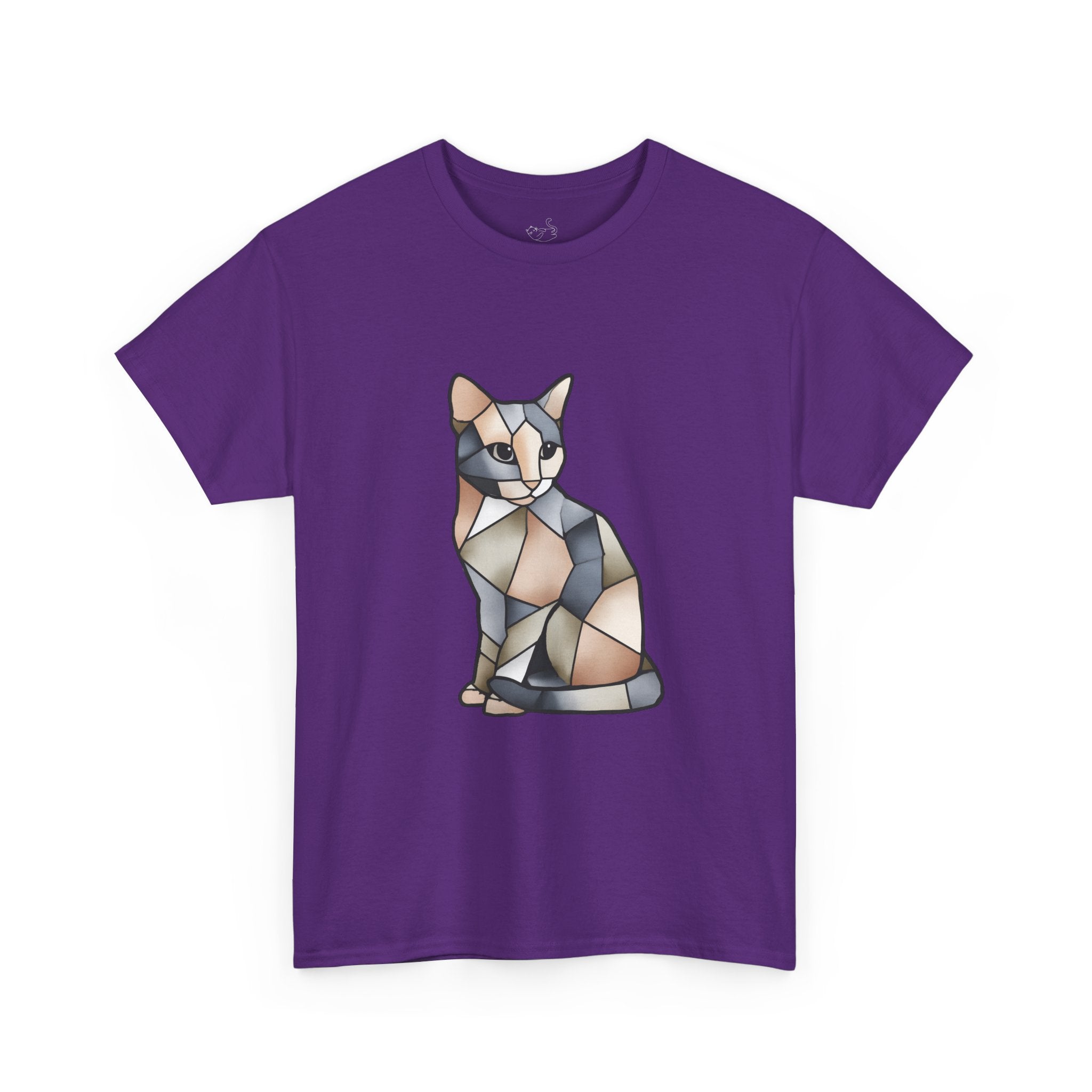 Colored Glass Cat T-Shirt — Artsy Cat Graphic Tee