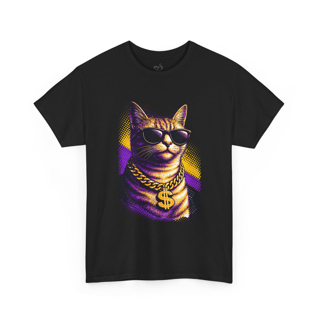 Halftone Pet Cat T-Shirt — Retro Cat Graphic Tee