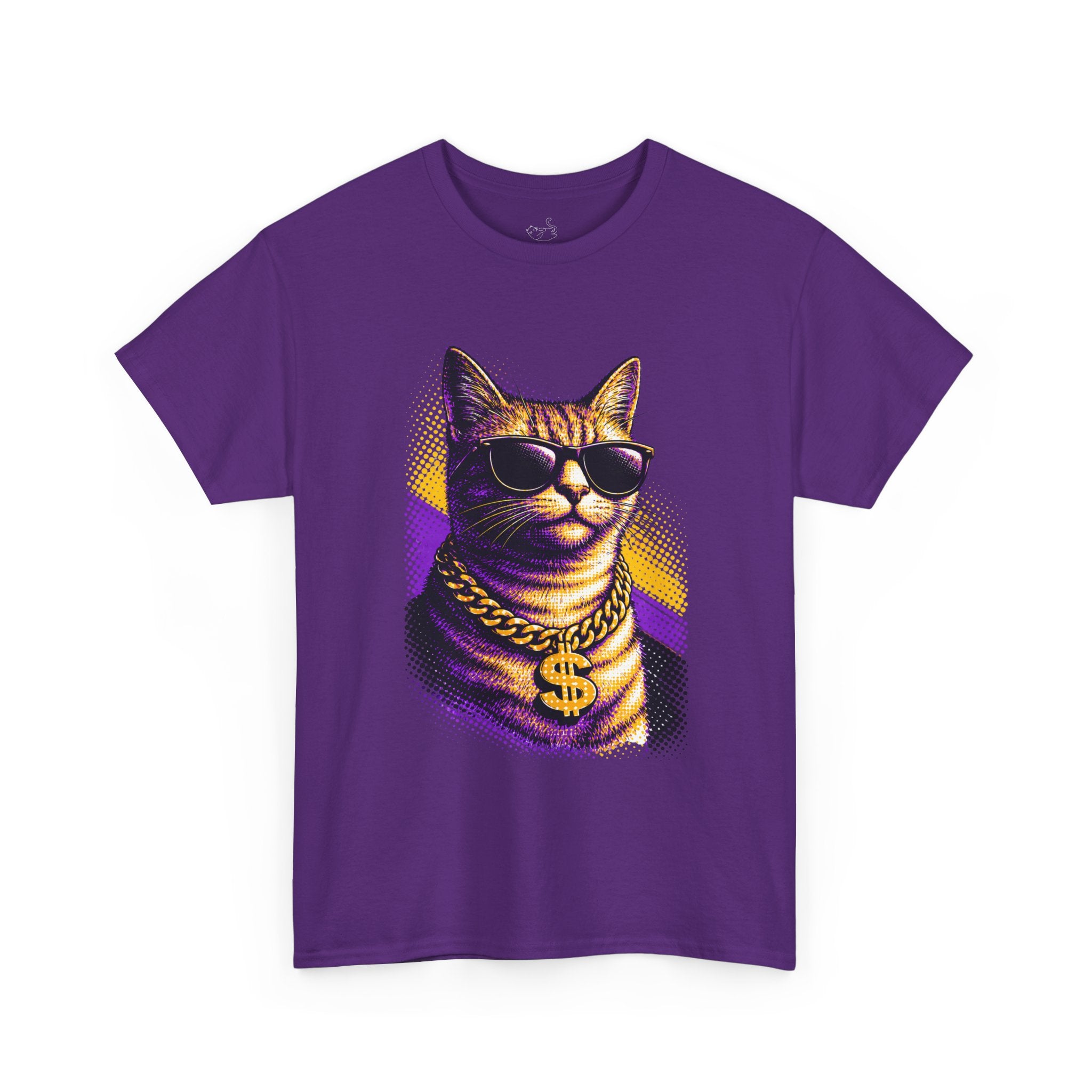 Halftone Pet Cat T-Shirt — Retro Cat Graphic Tee