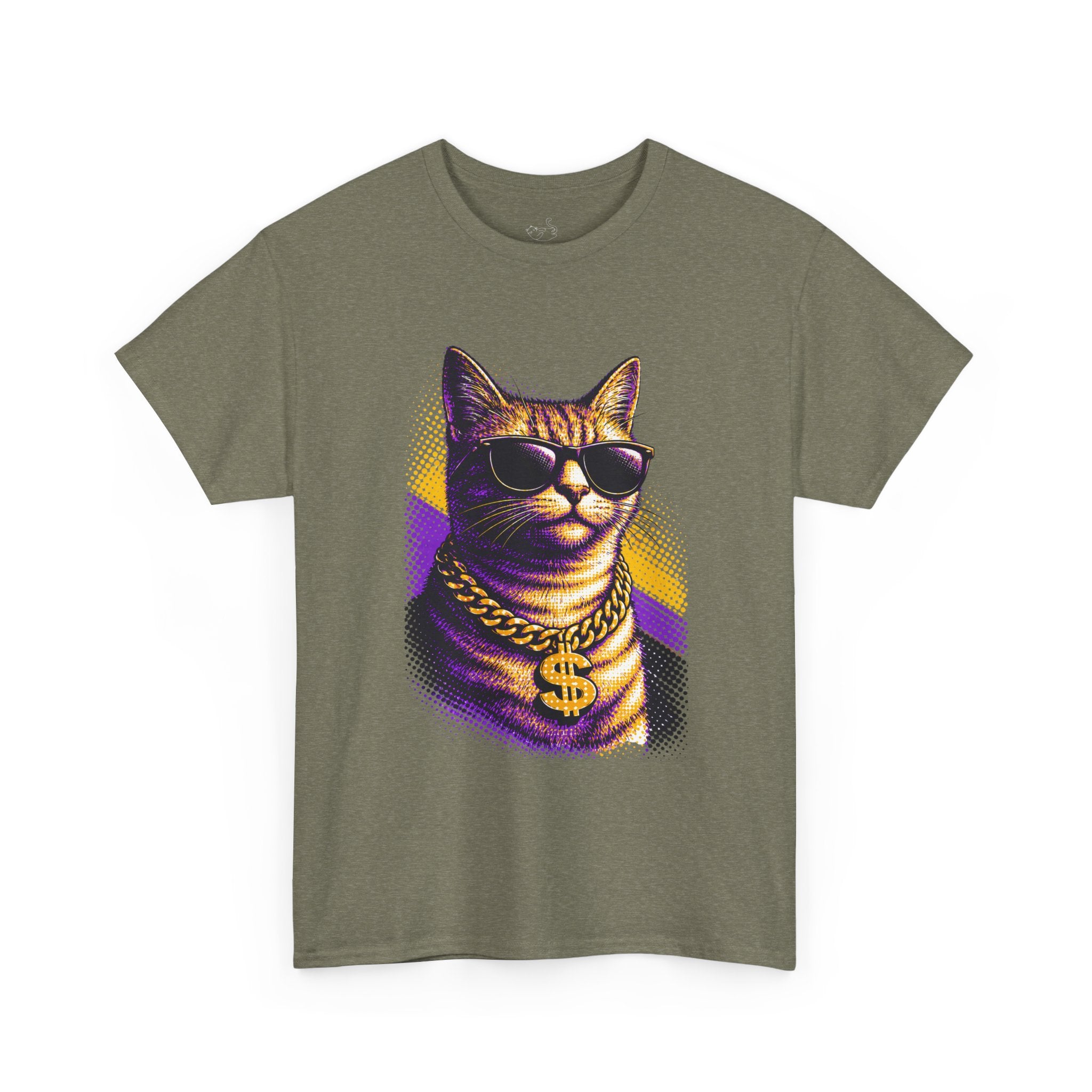 Halftone Pet Cat T-Shirt — Retro Cat Graphic Tee
