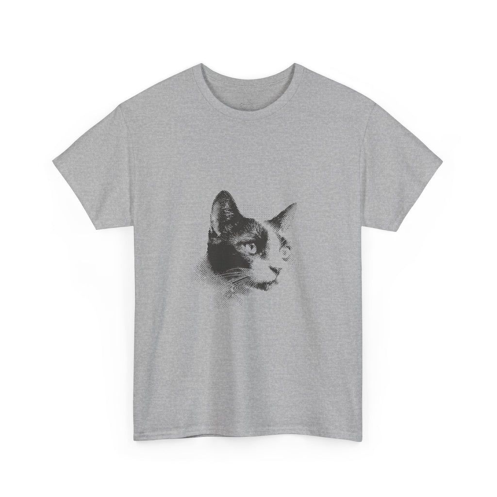 Halftone Pet Cat T-Shirt — Retro Cat Graphic Tee