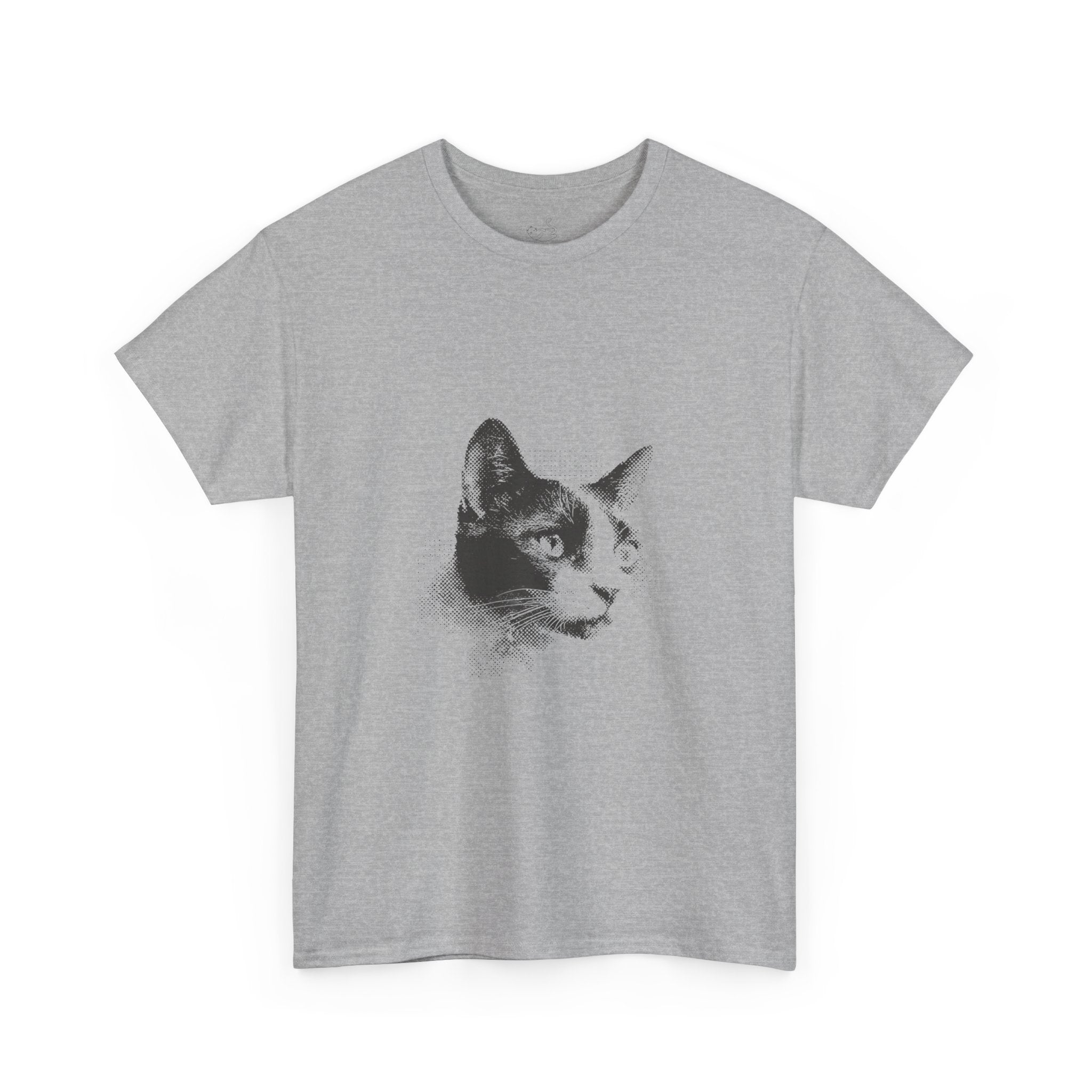 Halftone Pet Cat T-Shirt — Retro Cat Graphic Tee