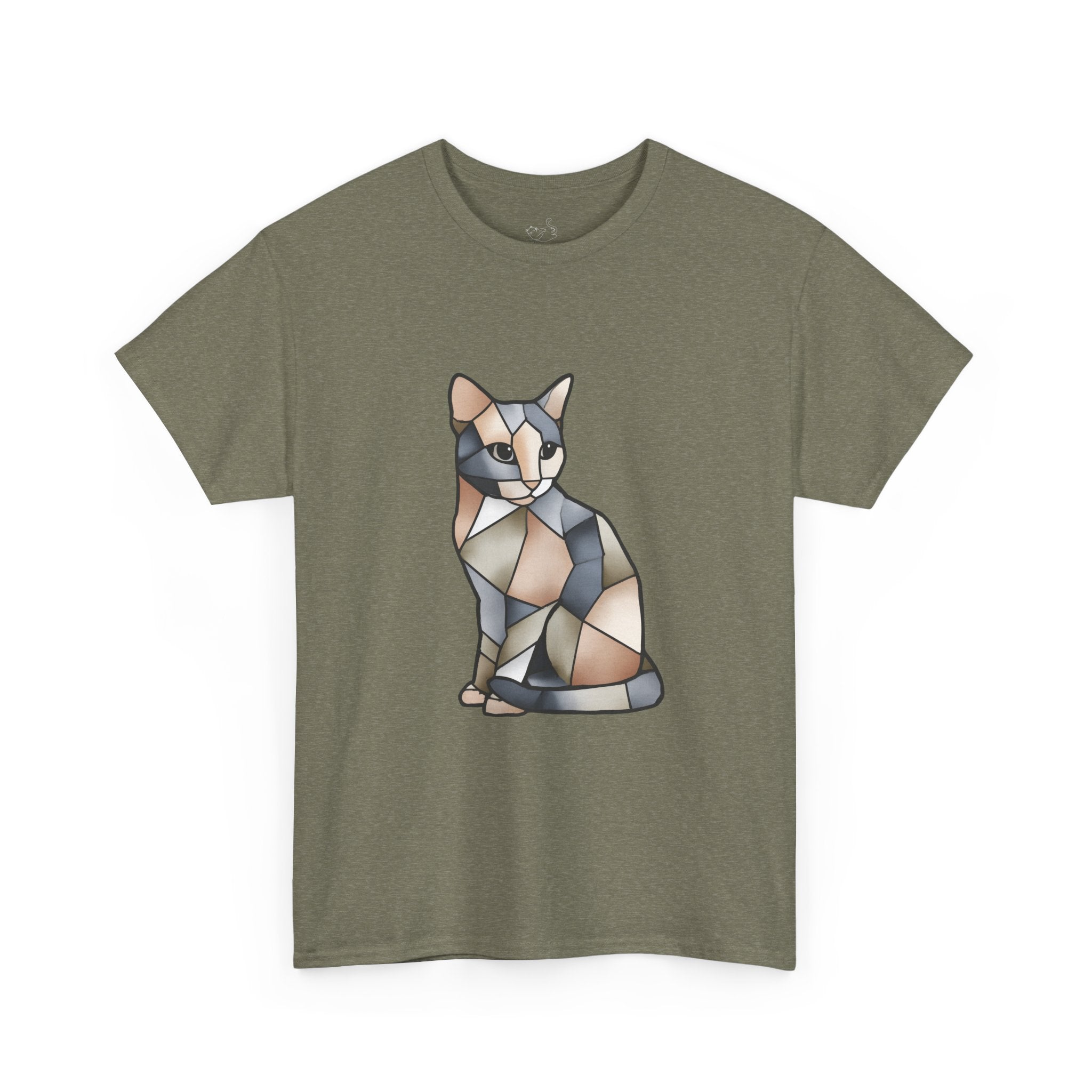 Colored Glass Cat T-Shirt — Artsy Cat Graphic Tee