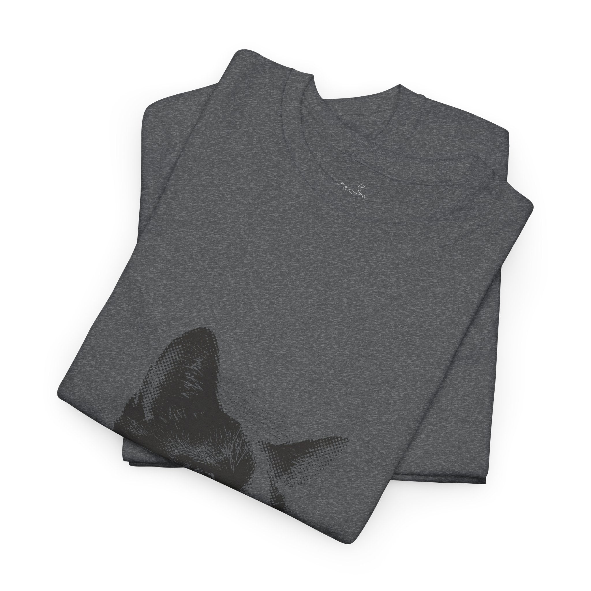 Halftone Pet Cat T-Shirt — Retro Cat Graphic Tee
